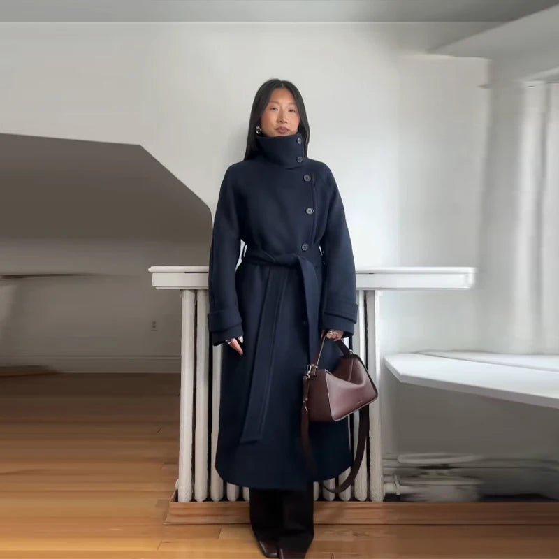 Seame CH - Sophia Long Belted Trench Coat - Coats & Jackets - rD1762845536341560999